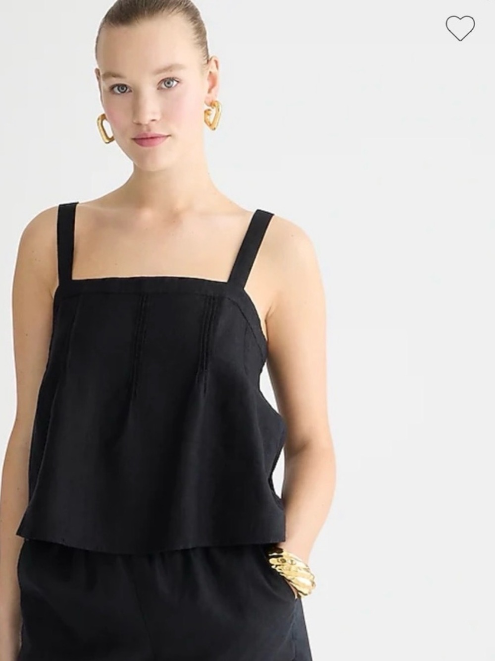 J. Crew Black Square-Neck Camisole Tank